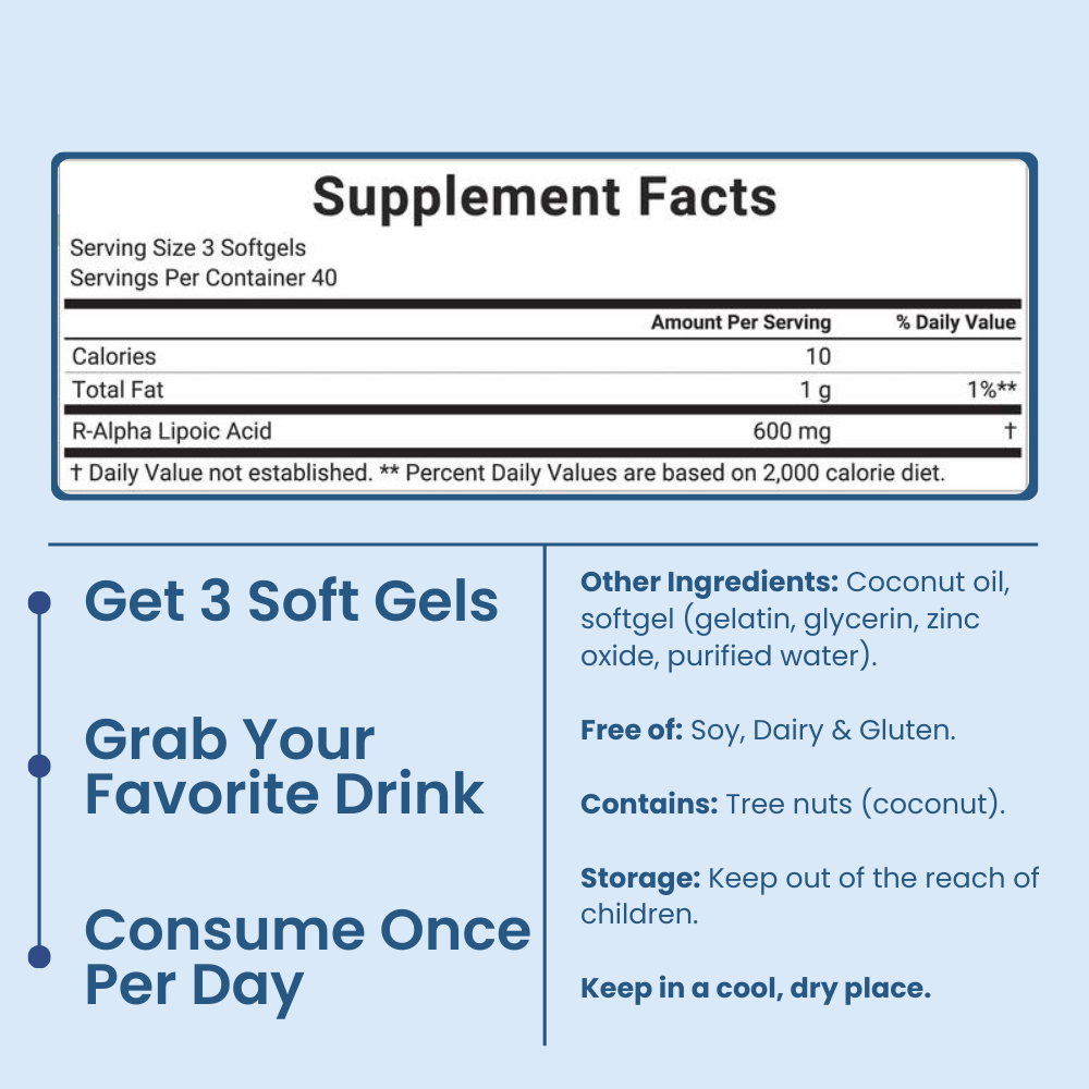 Aurevia R-Alpha Lipoic Acid Softgels