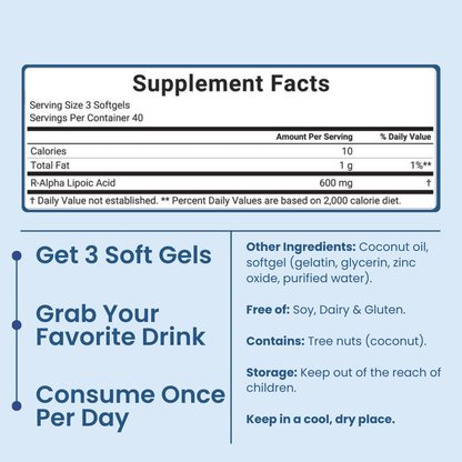 Aurevia R-Alpha Lipoic Acid Softgels