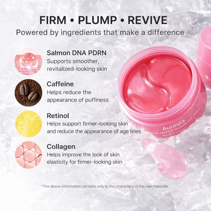 Aurevia PDRN Pink Caffeine Collagen Eye Patch.