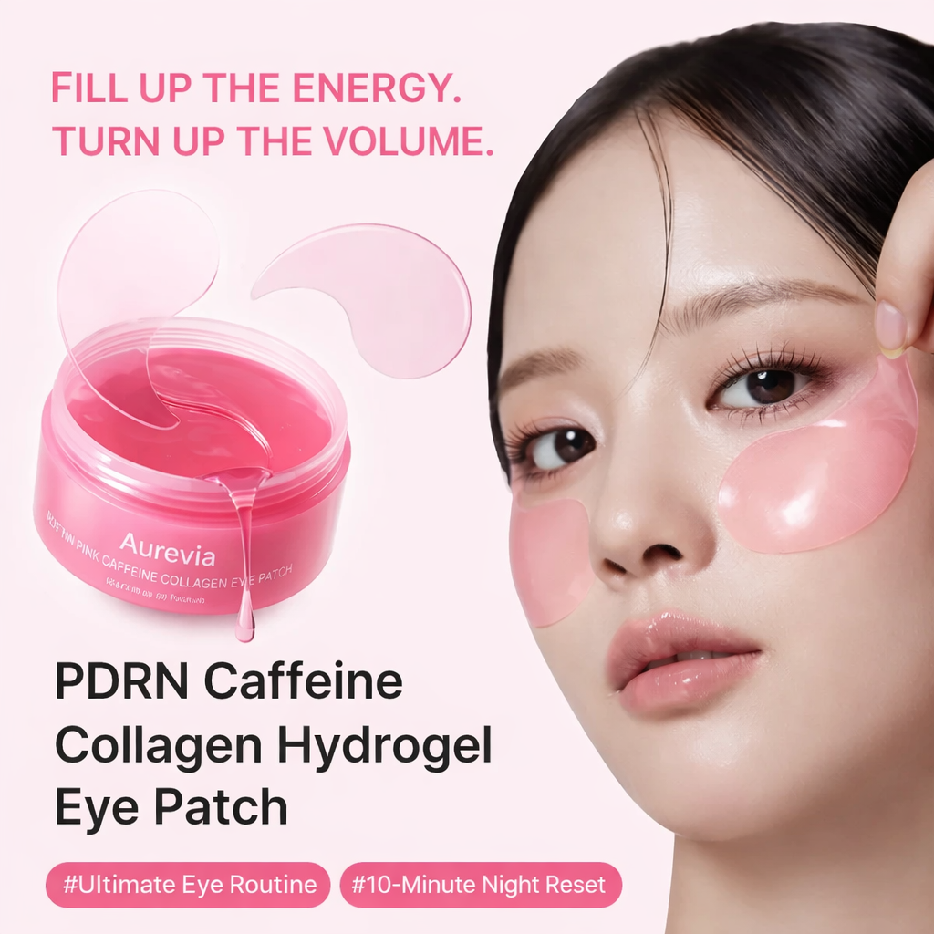 Aurevia PDRN Pink Caffeine Collagen Eye Patch.