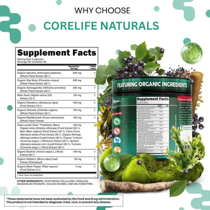 Corelife Naturals LymphDrain™ capsules
